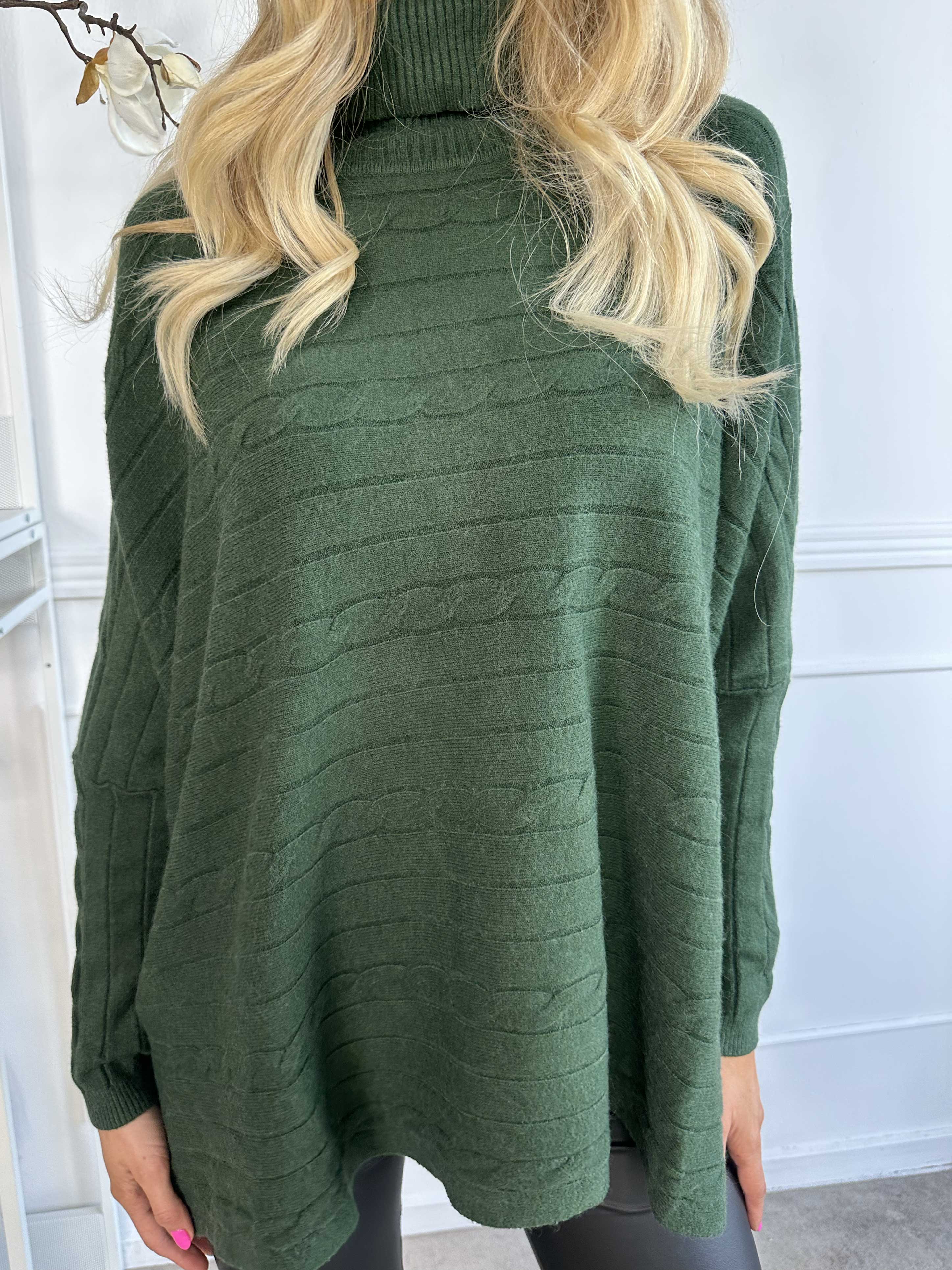 Diamond - Söt mjuk elastisk stickad tröja med polokrage